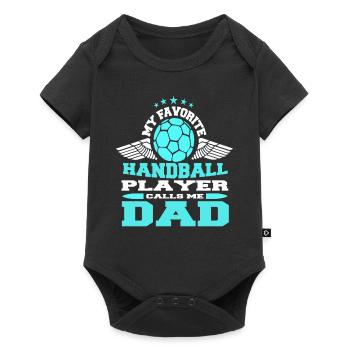 My Favorite Handball Player Calls Me DAD Retro - Baby Premium short-sleeve bodysuit - black - Front