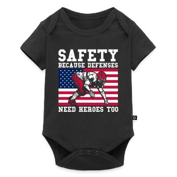 Jeu de football Joueur de football américain - Body à manches courtes Premium Bébé - noir - Devant