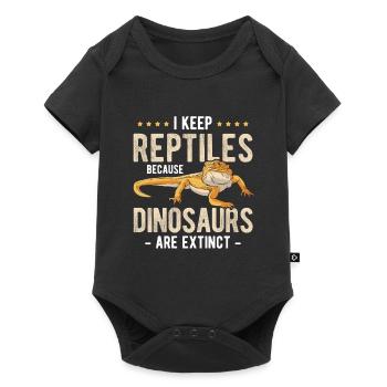 Eidechsen Für Besitzer Von Reptilien - Baby Premium Kurzarmbody - Schwarz - Vorne
