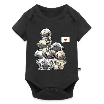 Funny Valais black-nosed sheep sheep - Baby Premium short-sleeve bodysuit - black - Front