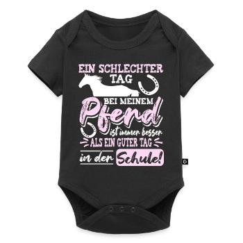 Horse Riding Funny Riders Sayings Rider - Baby Premium short-sleeve bodysuit - black - Front