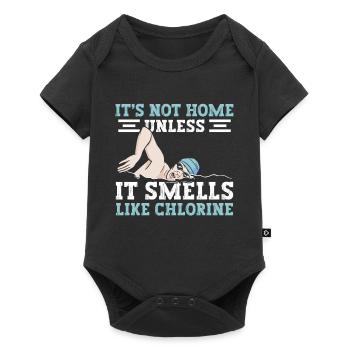 Baignade chatoyante Ce n’est pas à la maison quand c’est - Body à manches courtes Premium Bébé - noir - Devant