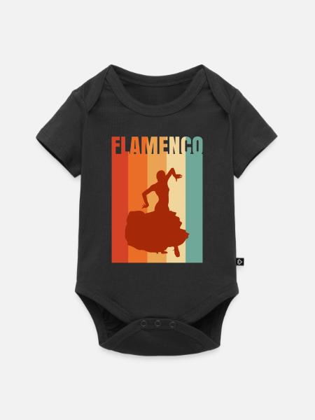 Flamenco - Baby Premium Kurzarmbody - Schwarz