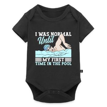 Schimmer Schwimmen J’étais normal jusqu’à mon premier - Body à manches courtes Premium Bébé - noir - Devant