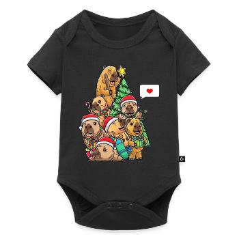 Capybara Noël Drôle Noël - Body à manches courtes Premium Bébé - noir - Devant