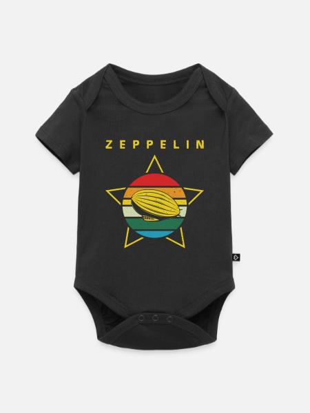 Zeppelin Luftschiff Pilot - Baby Premium Kurzarmbody - Schwarz