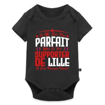 je ne suis pas parfait, supporteur de Lille. - Body à manches courtes Premium Bébé - noir - Devant
