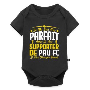 je ne suis pas parfait, supporteur de Pau Fc . - Body à manches courtes Premium Bébé - noir - Devant