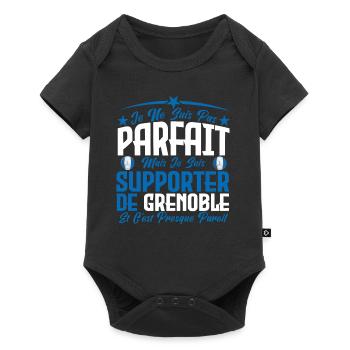 je ne suis pas parfait, supporteur de Grenoble. - Body à manches courtes Premium Bébé - noir - Devant