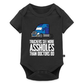 Truck Truck Truck Driver Trucker Gift - Baby Premium short-sleeve bodysuit - black - Front