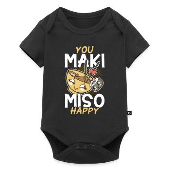 Sushi Cadeau Riz Doux Sushi - Body à manches courtes Premium Bébé - noir - Devant