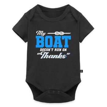 Pontoon Boat Gift Captain Boots Pontoon - Baby Premium short-sleeve bodysuit - black - Front