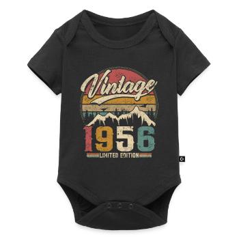 Vintage 1956 Limited Edition Cadeau D'anniversaire - Body à manches courtes Premium Bébé - noir - Devant