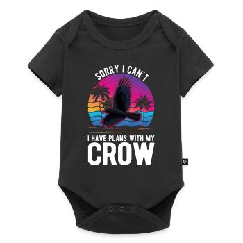 Crow Gift Raven Crow Raven Breeder - Baby Premium short-sleeve bodysuit - black - Front