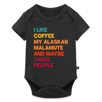 Alaskan Malamute Dog - Baby Premium short-sleeve bodysuit - black - Front