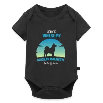 Alaskan Malamute Dog - Baby Premium short-sleeve bodysuit - black - Front