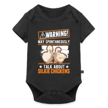 Warning Silkie Chicken Silkie Chicken - Baby Premium short-sleeve bodysuit - black - Front