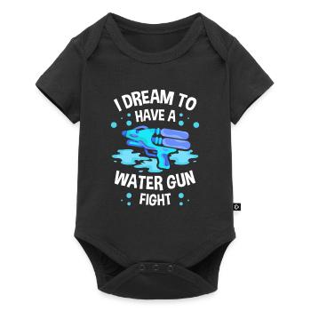 I dream of using a water gun against a - Baby Premium short-sleeve bodysuit - black - Front