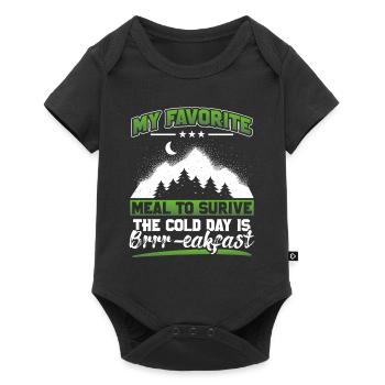Down Survival Cold Skills Nature Lovers - Baby Premium short-sleeve bodysuit - black - Front