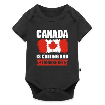 Le Canada appelle et je vais à l’orignal au Canada - Body à manches courtes Premium Bébé - noir - Devant