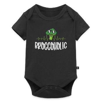 Brocoli Légumes végétariens Brocoli végétalien - Body à manches courtes Premium Bébé - noir - Devant