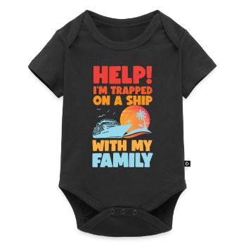Aide familiale pour les vacances en bateau de croisière! - Body à manches courtes Premium Bébé - noir - Devant