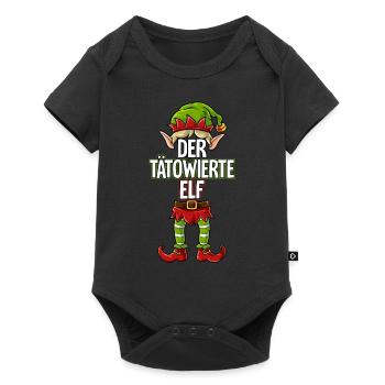 Tätowierte Elf Partnerlook Weihnachten - Baby Premium Kurzarmbody - Schwarz - Vorne