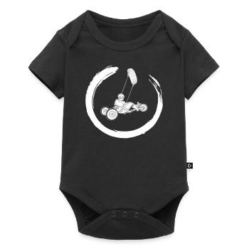 Strand-Kite Windracer Land-Kite Kite-Strandsegler - Baby Premium Kurzarmbody - Schwarz - Vorne