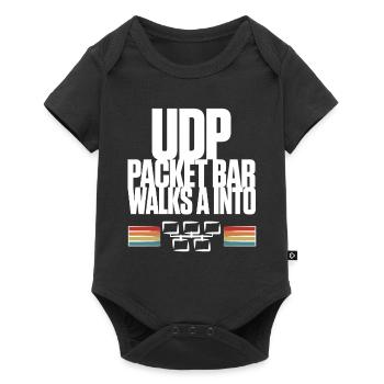 La barre de paquets UDP entre dans - Body à manches courtes Premium Bébé - noir - Devant