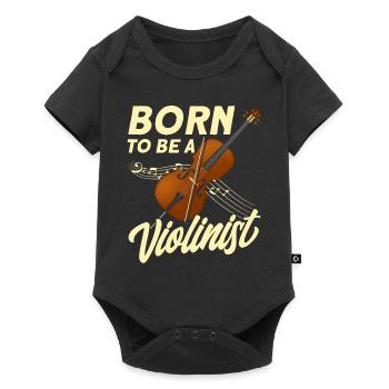 Cadeau de violoniste violoniste - Body à manches courtes Premium Bébé - noir - Devant