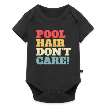 Fun Natation Sports Nautiques Nageurs Piscine Cheveux - Body à manches courtes Premium Bébé - noir - Devant