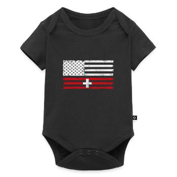 Suisse Amérique Suisse Alpes suisses Cadeau - Body à manches courtes Premium Bébé - noir - Devant