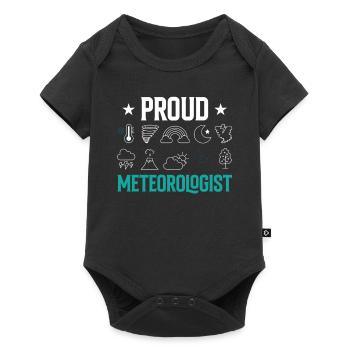 Fier météorologue Météorologie Prévisions météorologiques - Body à manches courtes Premium Bébé - noir - Devant