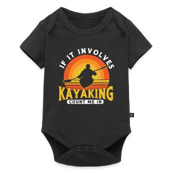 Kayak Kayaker Canoe Outdoor Water Kayaking - Baby Premium short-sleeve bodysuit - black - Front