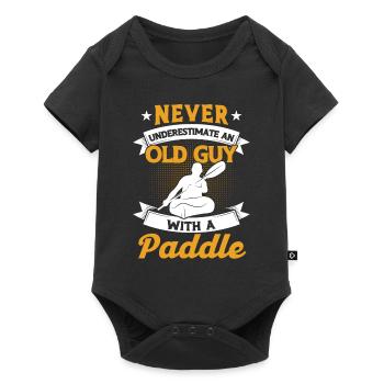 Kayak Kayaker Canoe Outdoor Water Kayaking - Baby Premium short-sleeve bodysuit - black - Front