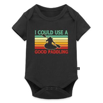 Kayak Kayaker Canoe Outdoor Water Kayaking - Baby Premium short-sleeve bodysuit - black - Front