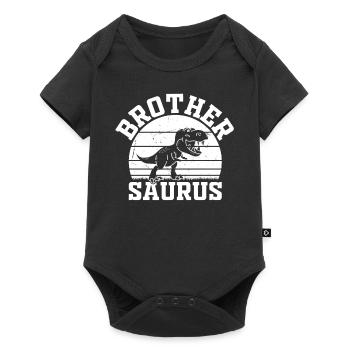 Frère Saurus Frère Dino Frère Frère - Body à manches courtes Premium Bébé - noir - Devant