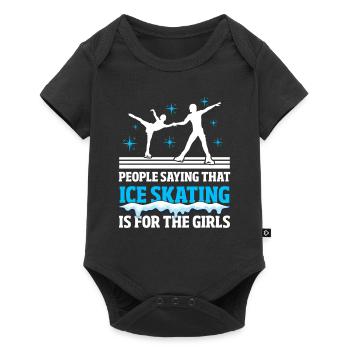 Speed skating - Baby Premium short-sleeve bodysuit - black - Front