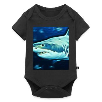 Grand Requin Blanc Vincent Van Gogh Style - Body à manches courtes Premium Bébé - noir - Devant