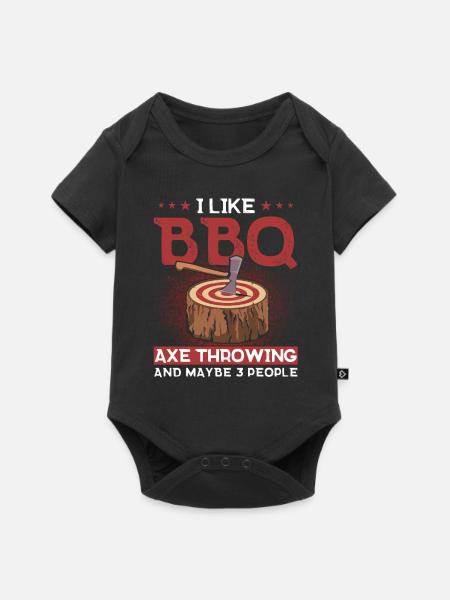 Axt Werfer Axt Werfen Axt Geschenk - Baby Premium Kurzarmbody - Schwarz