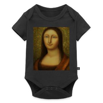 Gustav Klimt Style Portrait Einer Frau - Baby Premium Kurzarmbody - Schwarz - Vorne