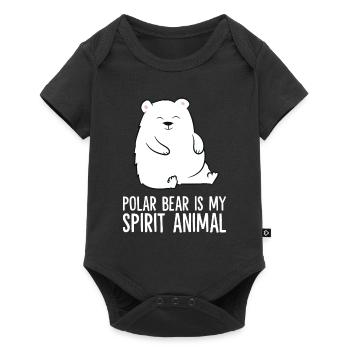 Polar Bear Is My Spirit Animal Funny Polar Bear - Baby Premium short-sleeve bodysuit - black - Front