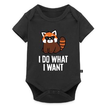 Red Panda I Do What I Want Funny Red Panda - Baby Premium short-sleeve bodysuit - black - Front