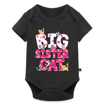Big Sister Cat Colorful Cats Funny Siblings - Baby Premium short-sleeve bodysuit - black - Front