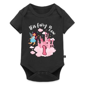This fairy is now 1 magical castle 1. - Baby Premium short-sleeve bodysuit - black - Front