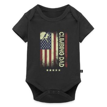 Drapeau américain des États-Unis - Père grimpeur - Body à manches courtes Premium Bébé - noir - Devant