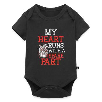 Open-heart surgery - Baby Premium short-sleeve bodysuit - black - Front
