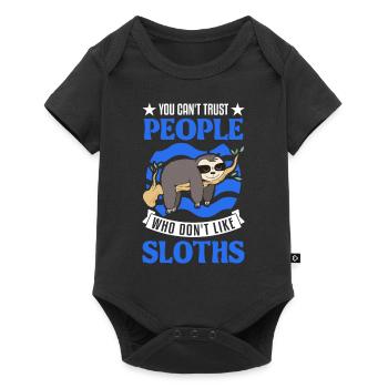 Sloth lover - Baby Premium short-sleeve bodysuit - black - Front