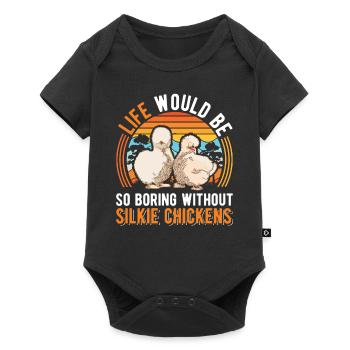 La vie serait tellement ennuyeuse sans Silkie Chickens - Body à manches courtes Premium Bébé - noir - Devant