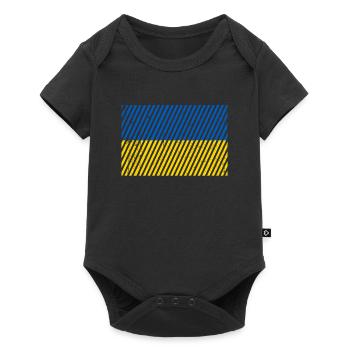 Ukraine flag - Baby Premium short-sleeve bodysuit - black - Front
